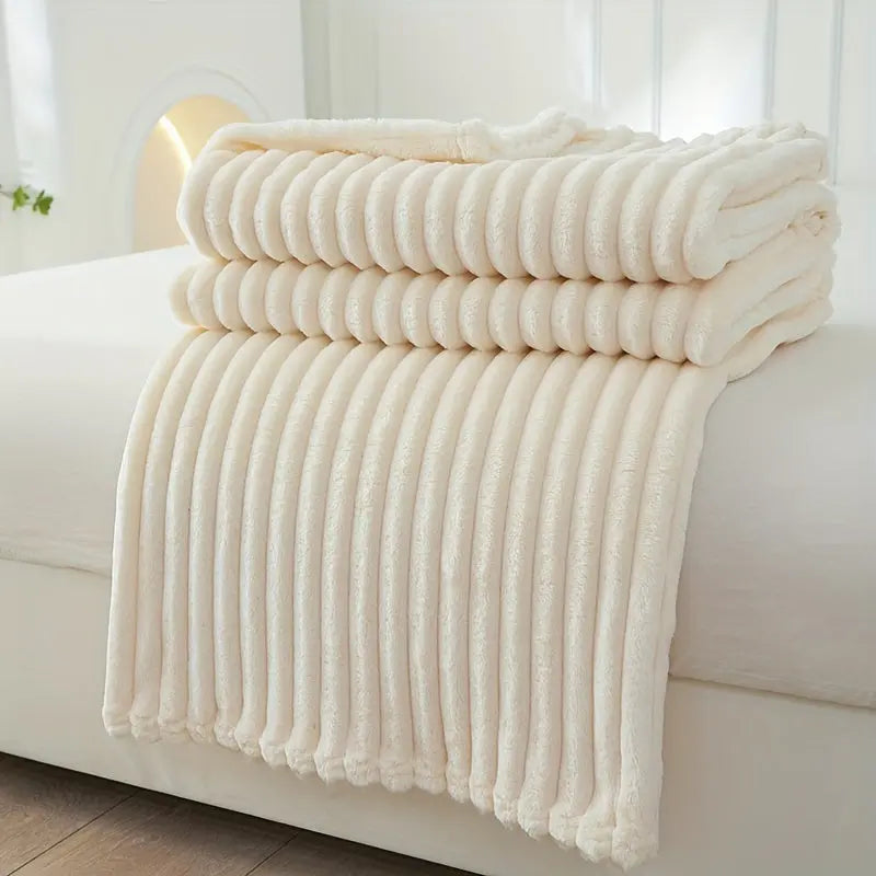 Garduru - Weiche Gerippte Kuscheldecke aus Flanell für stilvolles Wohnambiente