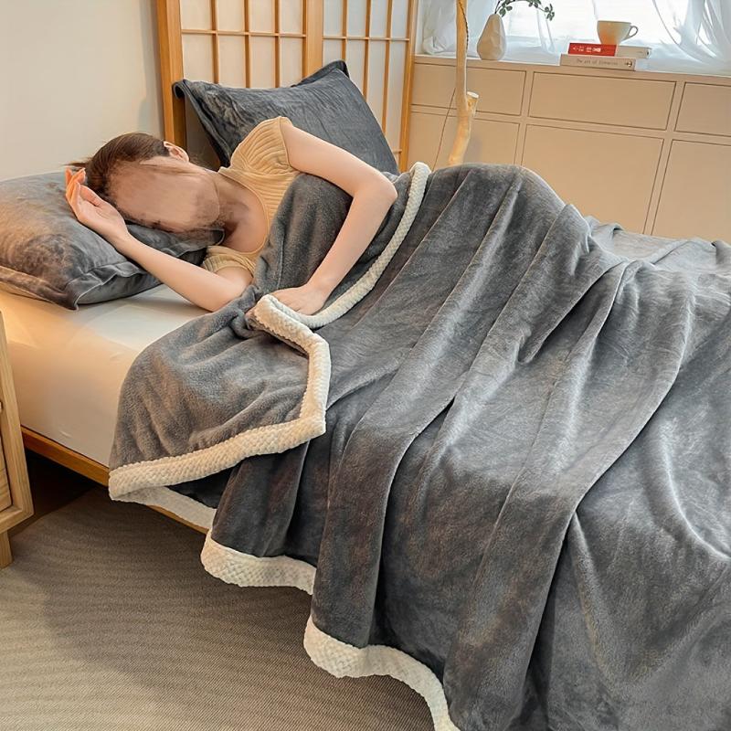 Gemütliche Coral-Fleece-Decke für Zuhause und Büro Komfort und Wärme
