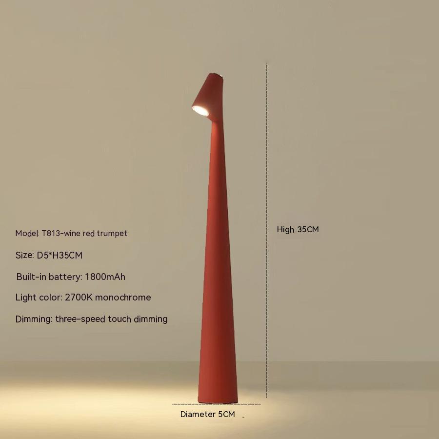 Tischlampe Modern Rot Metall LED Licht