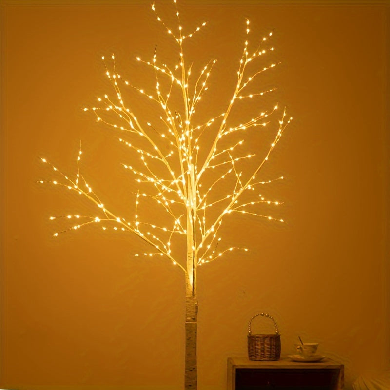 Weiße Birkenbaumlampe - 1,8 m romantische LED-Stehlampe für Schlafzimmer & Wohnzimmer Dekor
