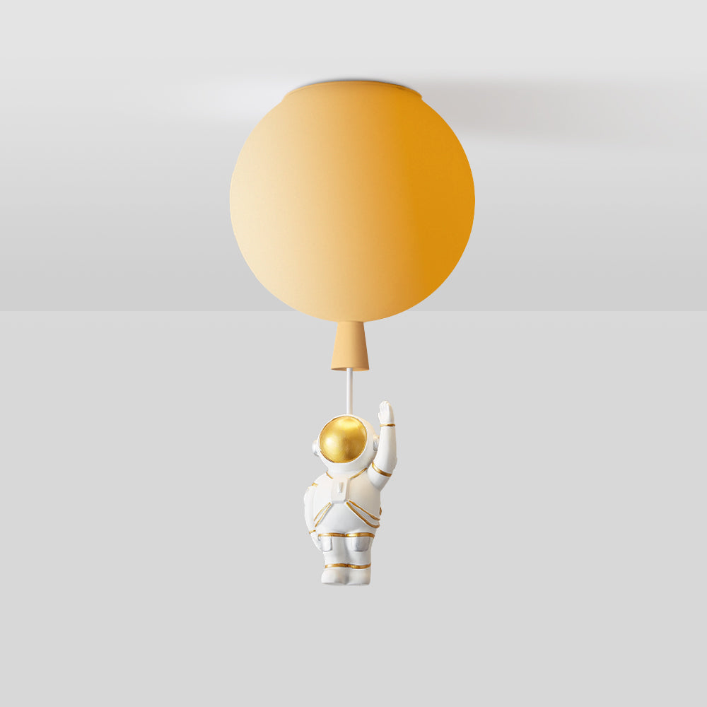 Garduru Moderne Mond & Astronaut LED Deckenleuchte – Verspielt Weltraum-Themenlampe