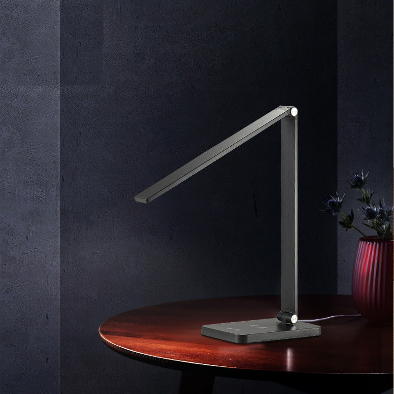 Garduru - Stylische LED-Schreibtischlampe mit Wireless-Charger & USB-Anschlüssen