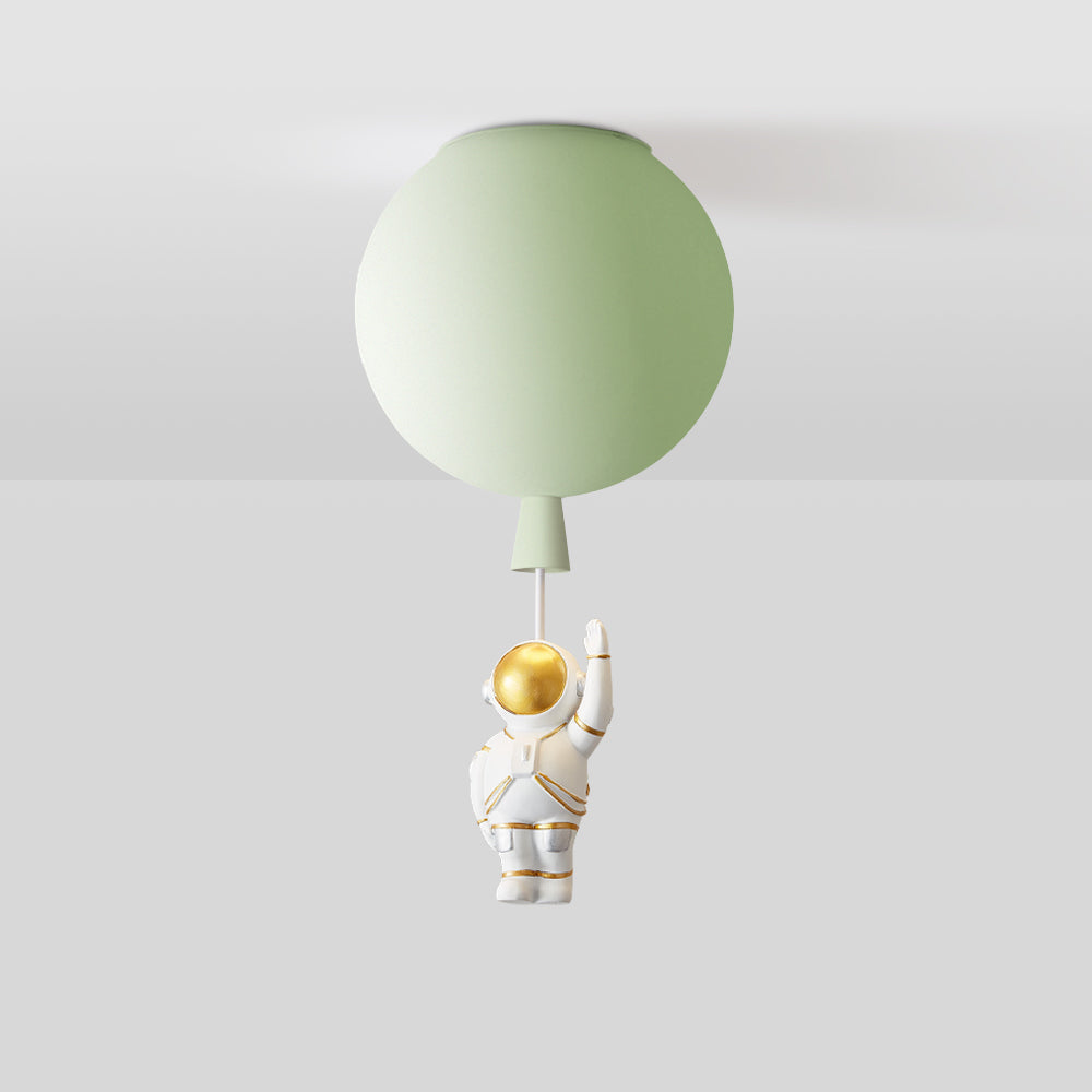 Garduru Moderne Mond & Astronaut LED Deckenleuchte – Verspielt Weltraum-Themenlampe