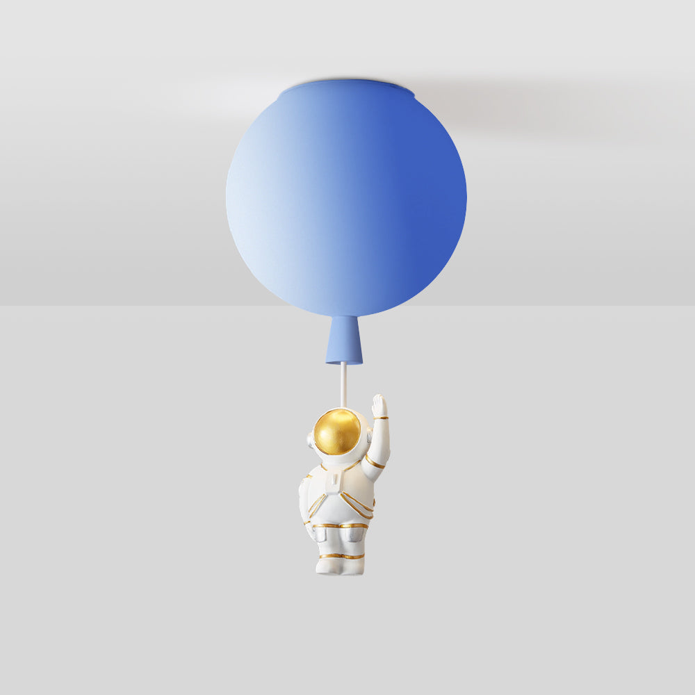 Garduru Moderne Mond & Astronaut LED Deckenleuchte – Verspielt Weltraum-Themenlampe