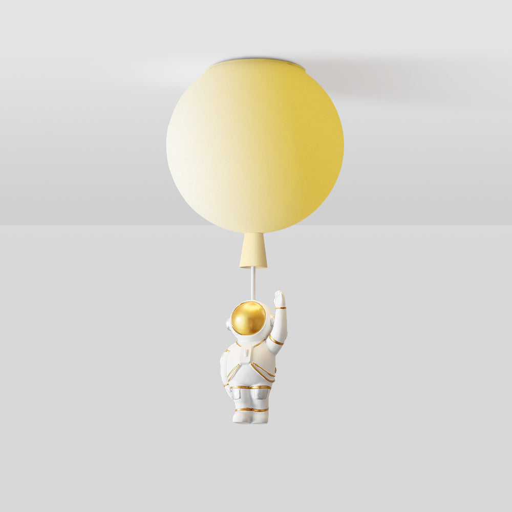 Garduru Moderne Mond & Astronaut LED Deckenleuchte – Verspielt Weltraum-Themenlampe