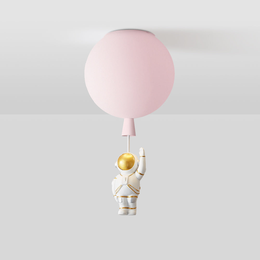 Garduru Moderne Mond & Astronaut LED Deckenleuchte – Verspielt Weltraum-Themenlampe