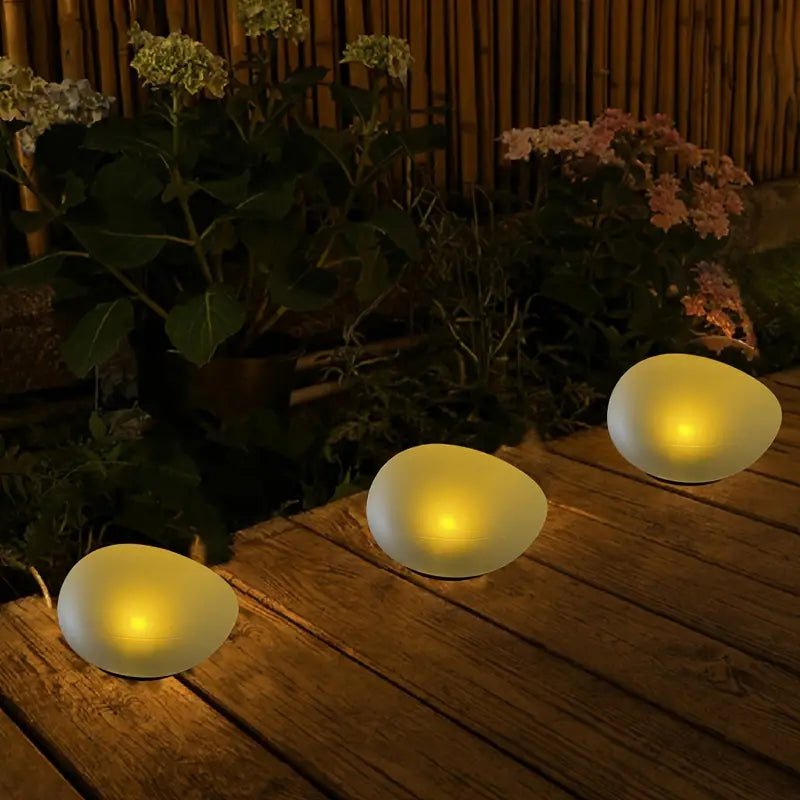 Leuchtende Gartensteine mit Farbwechsel – Dekorative LED Steinleuchten für Außenbereich und Garten