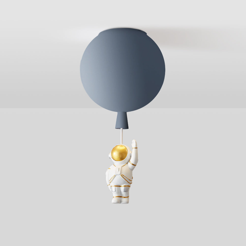 Garduru Moderne Mond & Astronaut LED Deckenleuchte – Verspielt Weltraum-Themenlampe
