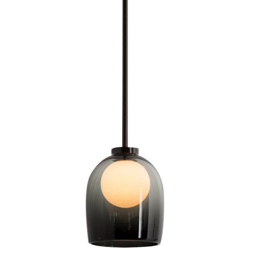 Moderne Glas-Hängelampe mit Transparentem oder Rauchfarbenem Schirm – Elegante und Raffinierte Beleuchtung