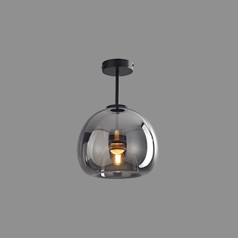 Sanna Moderne runde LED-Deckenleuchte Gold/Schwarzes Metall/Glas Schlaf-/Ess-/Wohnzimmer