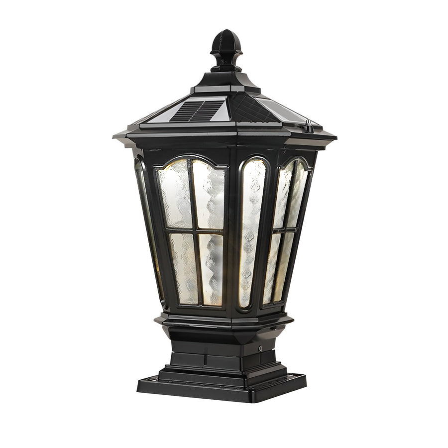 Outdoor Solar LED Schwarze Gartenpfostenlampe