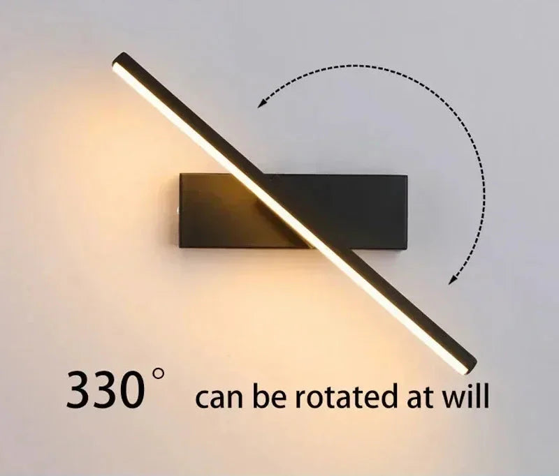 Drehbare Aluminium LED Badezimmer Spiegel Licht Wandmontierte Schminklampe