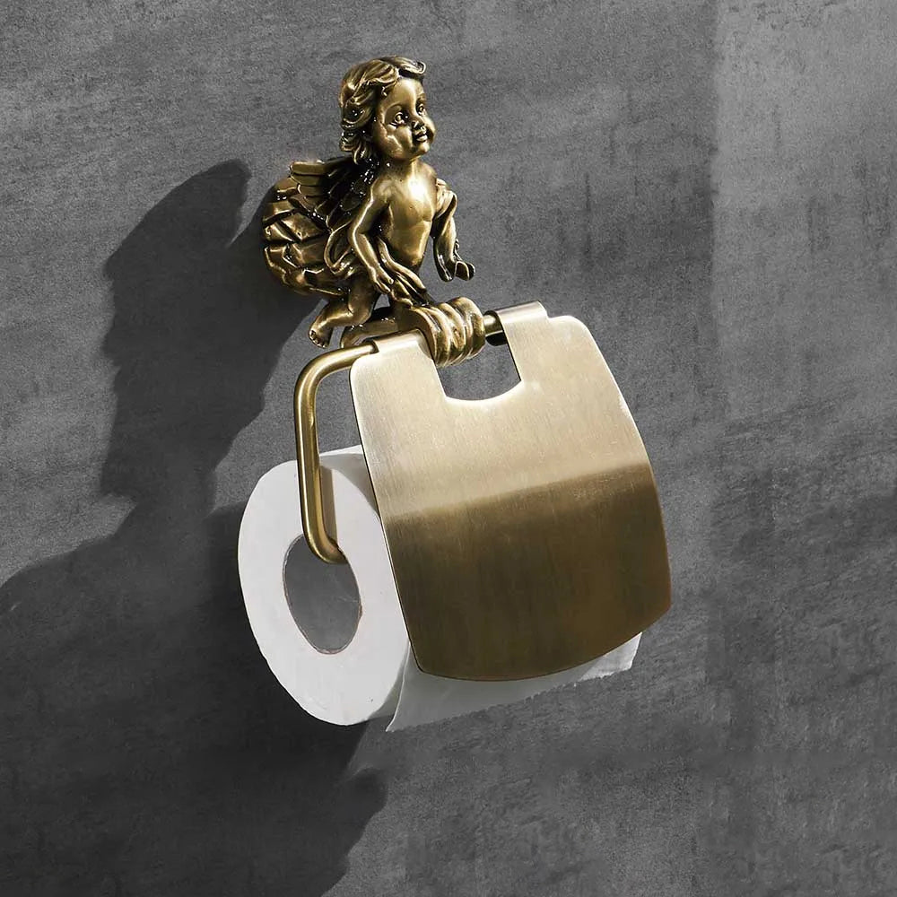 Antike Bronze Badezimmer Hardware Zubehör Set Handtuchring Bademantelhaken