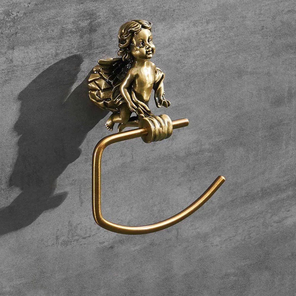 Antike Bronze Badezimmer Hardware Zubehör Set Handtuchring Bademantelhaken
