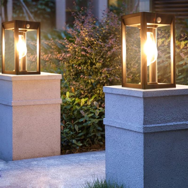 Solar Säulenlampe – LED Außenlampe mit Bewegungsmelder