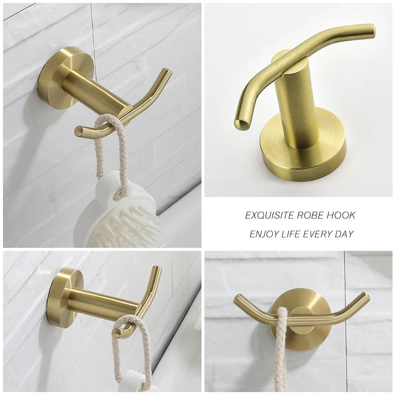Edelstahl Wandmontage Hardware Haken Badezimmer Bademantel Schlüssel Jackenhalter