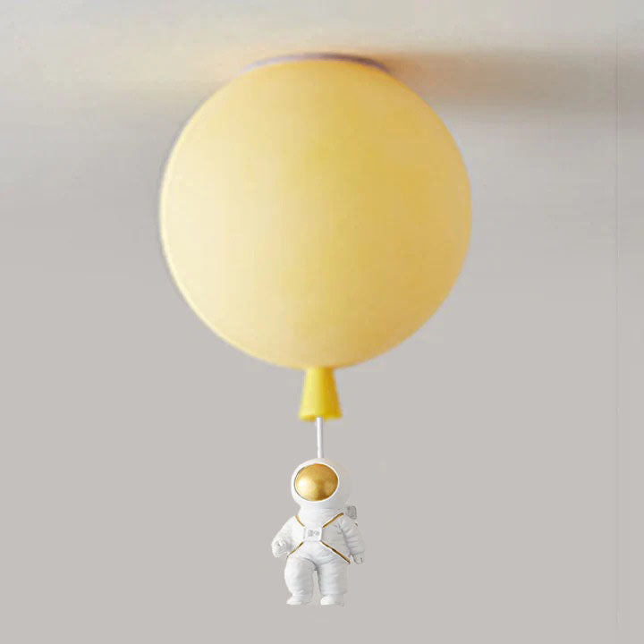 Garduru Moderne Mond & Astronaut LED Deckenleuchte – Verspielt Weltraum-Themenlampe
