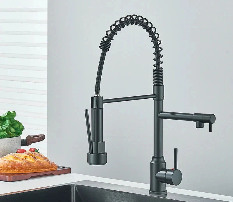 Garduru - Küchenarmatur mit 360° Schwenkfunktion & Ausziehbarem Brausekopf