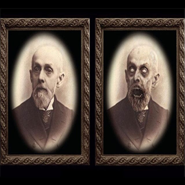 3D Halloween Gesicht Verändernde Geist Porträt