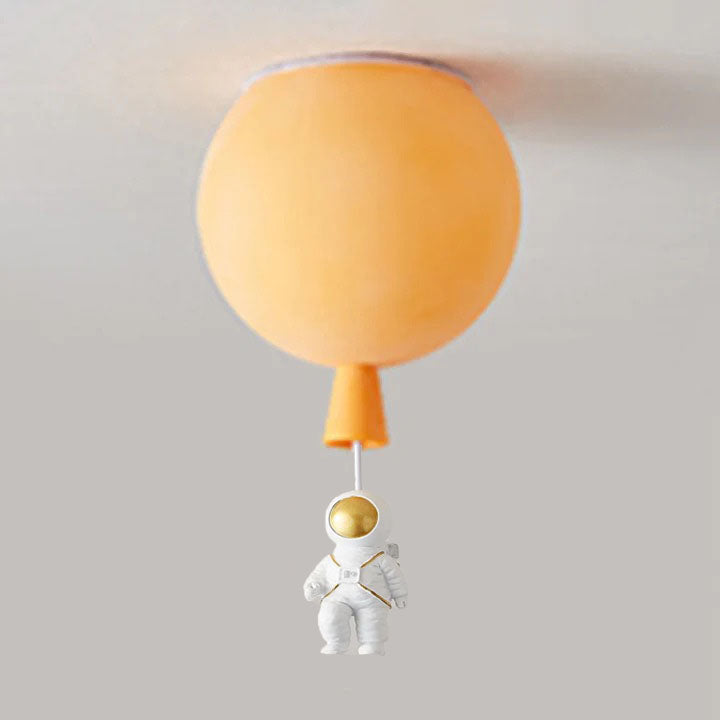 Garduru Moderne Mond & Astronaut LED Deckenleuchte – Verspielt Weltraum-Themenlampe