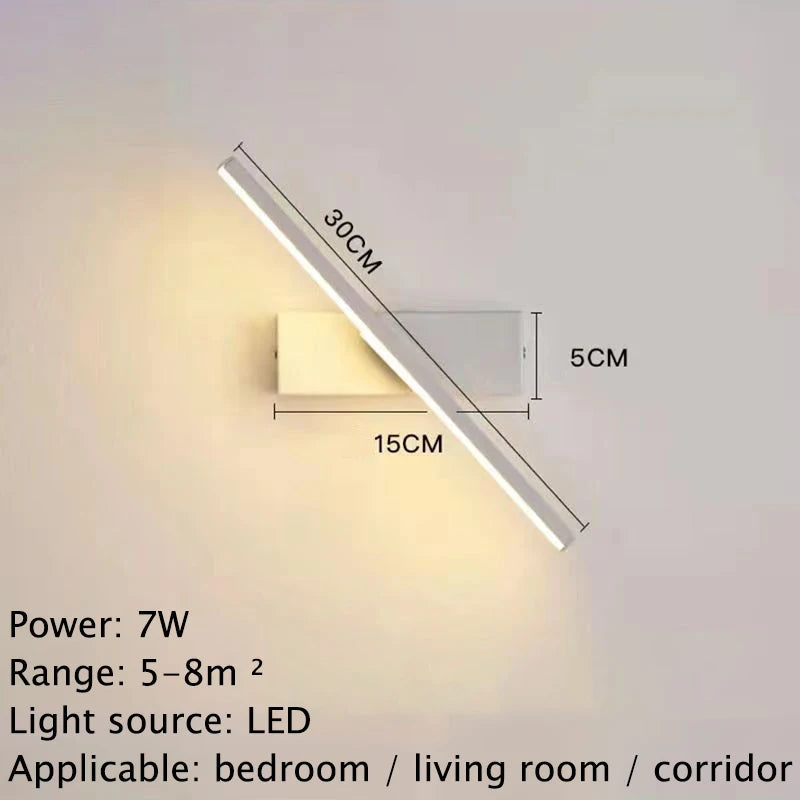 Drehbare LED-Wandleuchte - Moderne Lampe für Schlafzimmer & Wohnzimmer