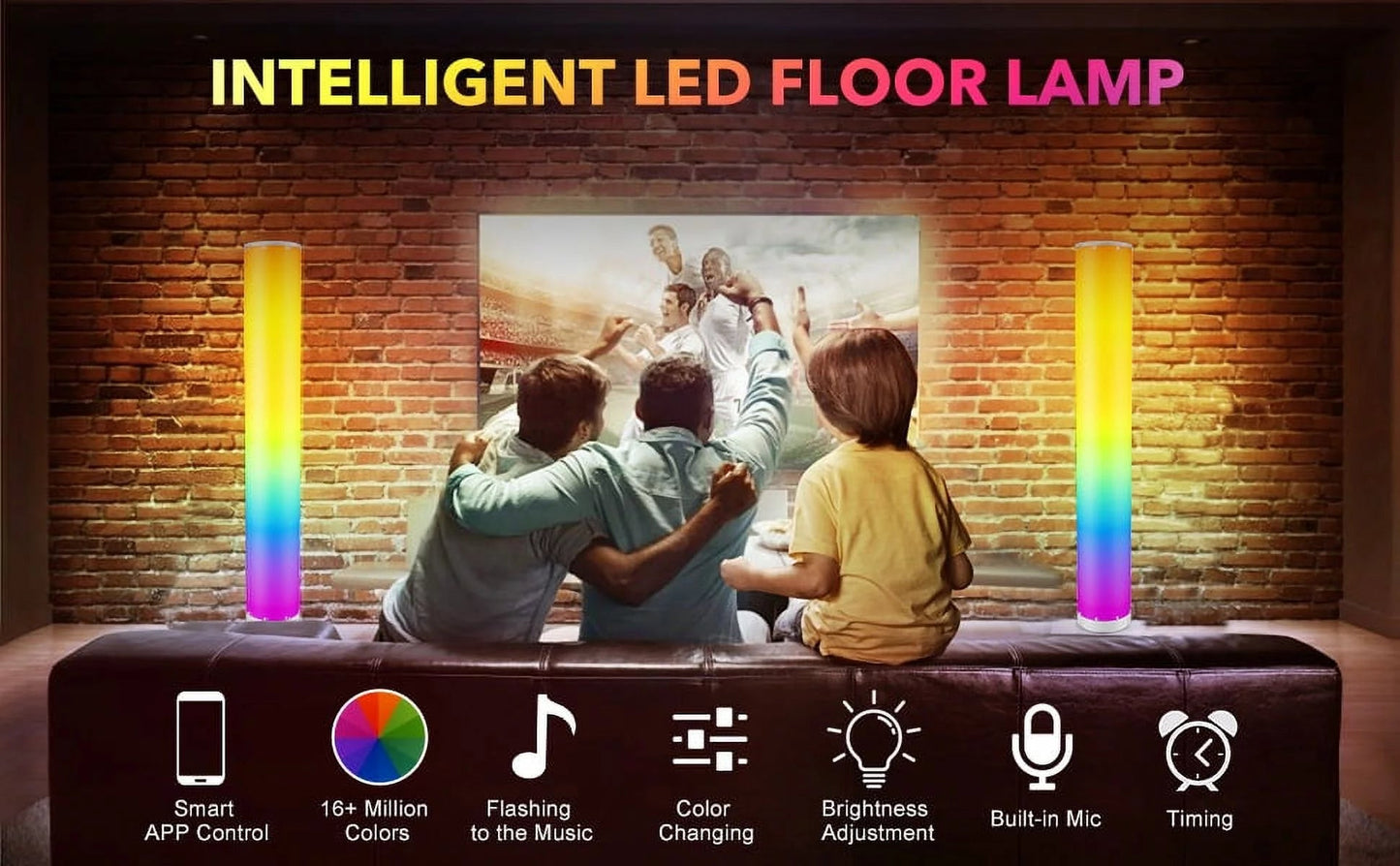 ColorSync RGB Stehlampe – 2er-Pack Smarte dimmbare LED mit Musik-Synchronisation & App-Steuerung