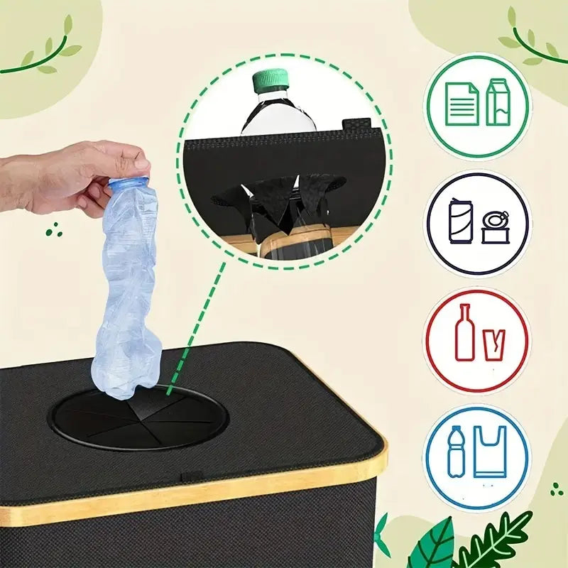 2in1 Faltbare Aufbewahrungstasche Für Plastik Müll Oder Pfand Flaschen