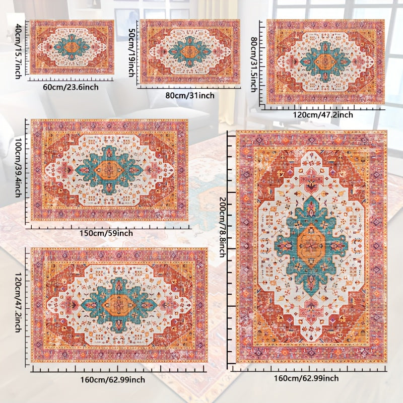 Boho Vintage Teppich Wasserfest