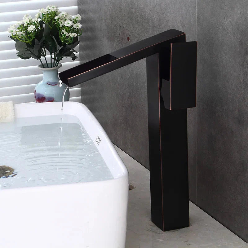 Waschtischarmatur Moderne Badezimmerarmatur Wasserfallarmatur Einzelner Loch Wasserhahn