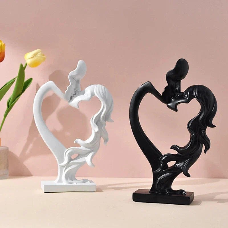 AmourLigne – Romantische Harztischdekoration mit abstrakter Eleganz für stilvolle Innenräume