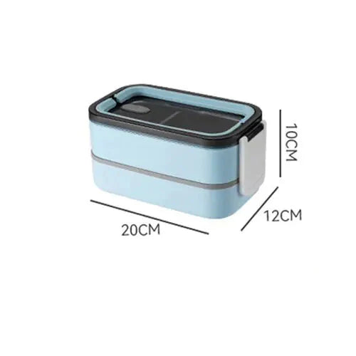 2-schichtige Edelstahl Bento-lunchbox Mit Verschlussdeckel