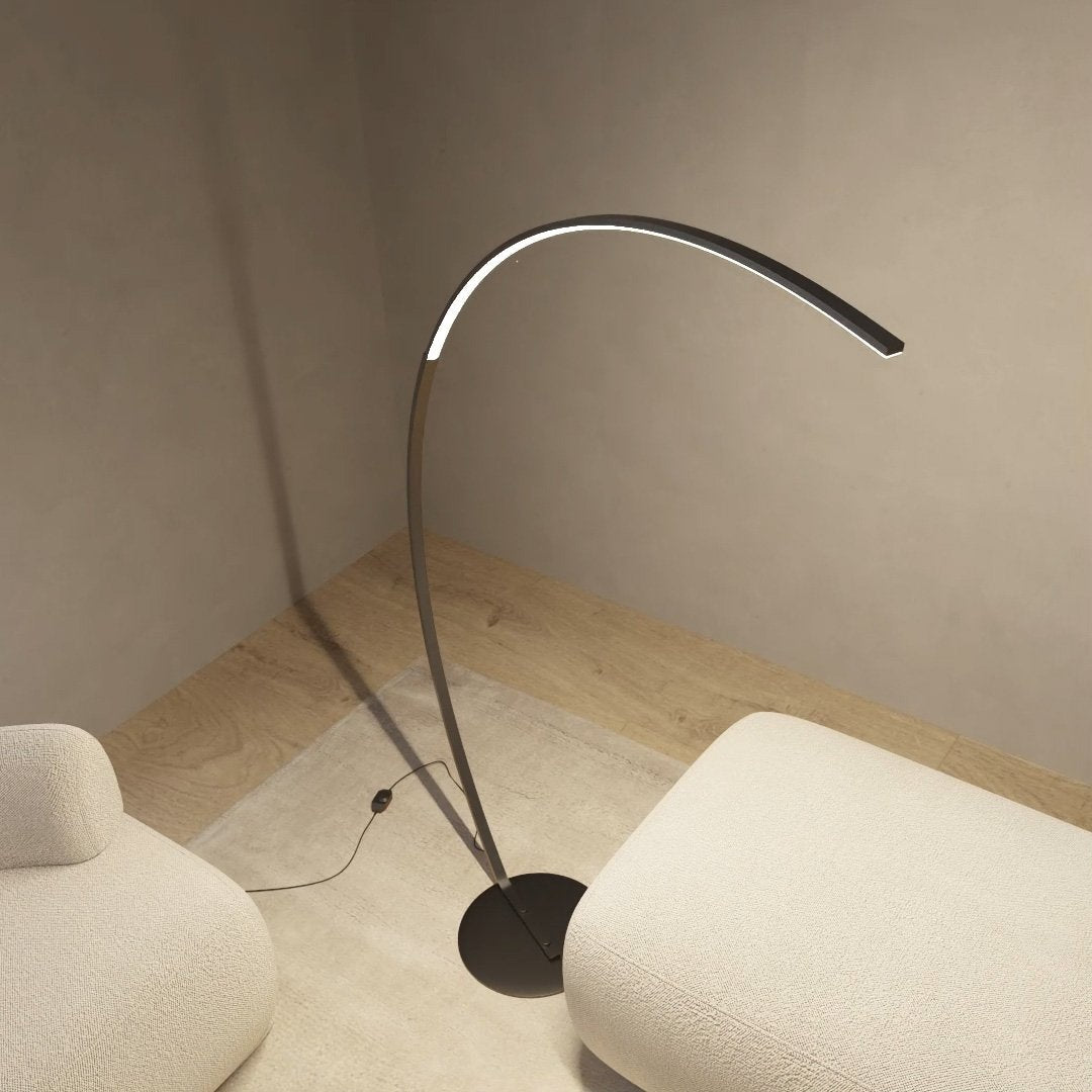 Garduru LED Stehlampe mit Fußschalter | Dimmbares Licht | Modernes Design | Perfekt für Wohn- & Schlafzimmer