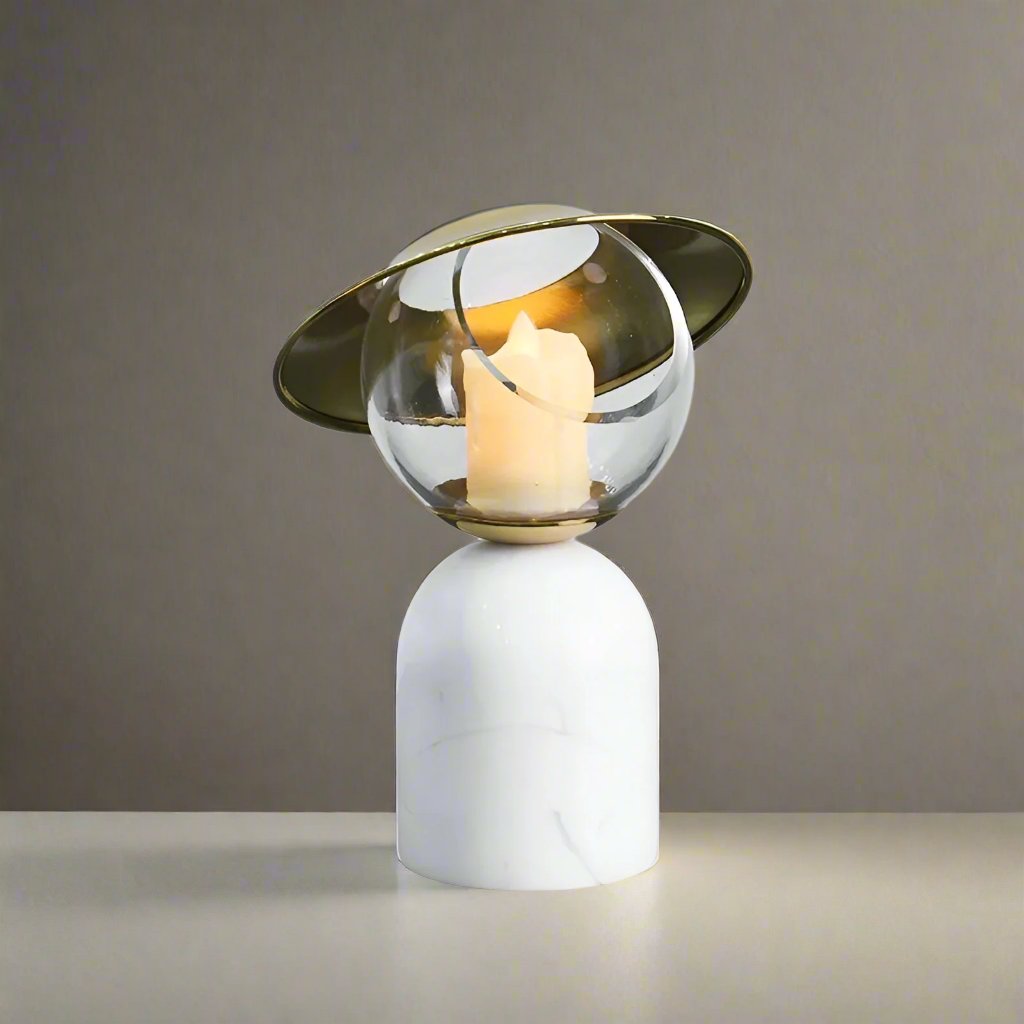 Schwarzer Marmor Effekt Kerzenhalter