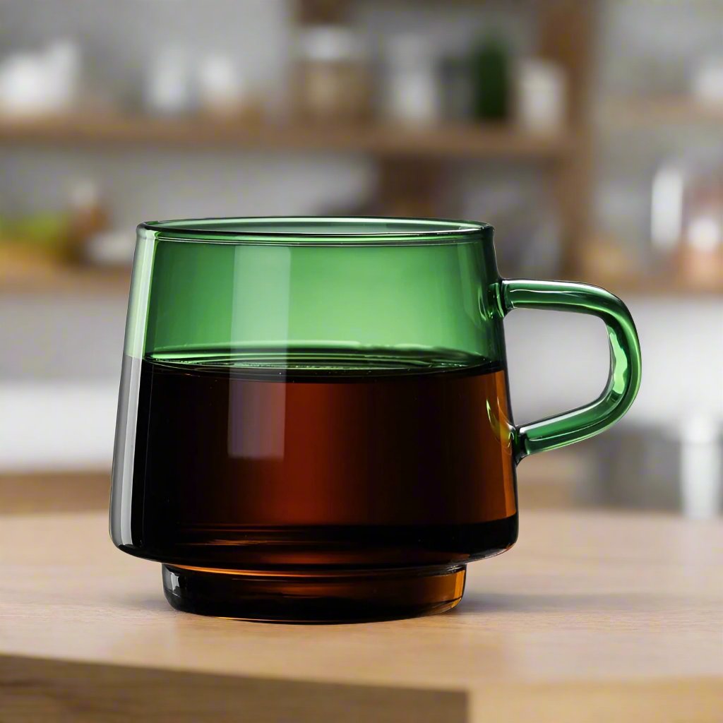 Borosilikat Farbenfrohe Glas Kaffeetasse