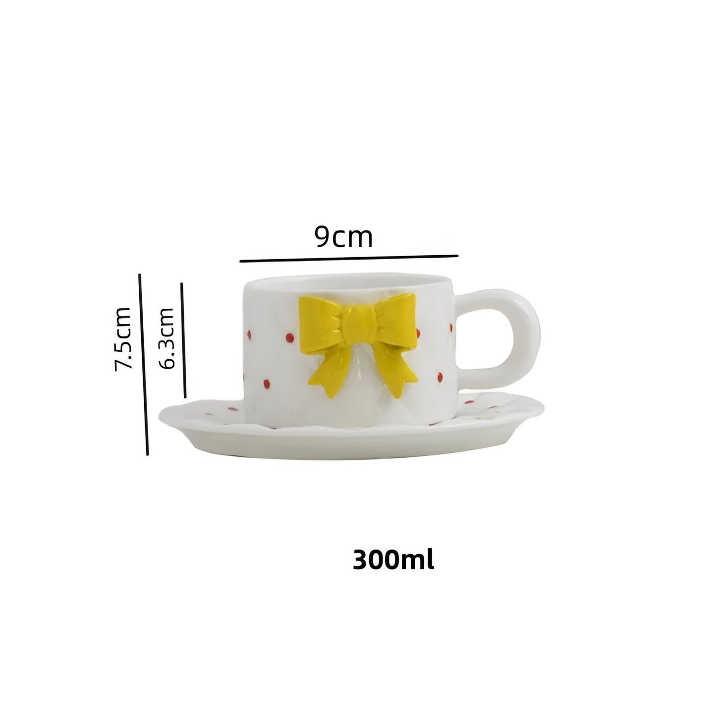 Bow Design Kaffeetasse & Unterteller Set