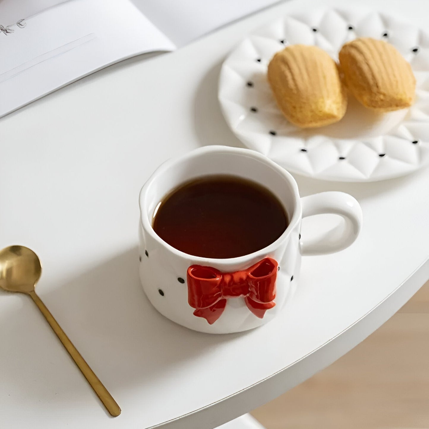 Bow Design Kaffeetasse & Unterteller Set