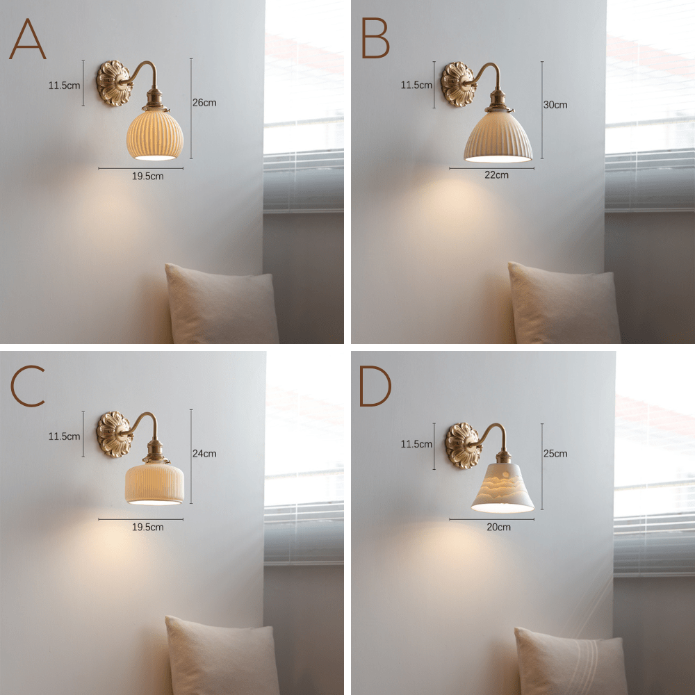 Garduru & Weiße Keramikwandleuchte – Klassische Eleganz für zeitlose Interiors