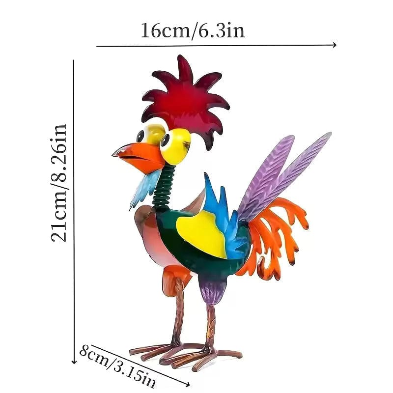 Launische Metall-Hahn Garten Dekor