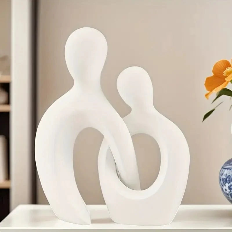 Überlappende Paar abstrakte Skulptur