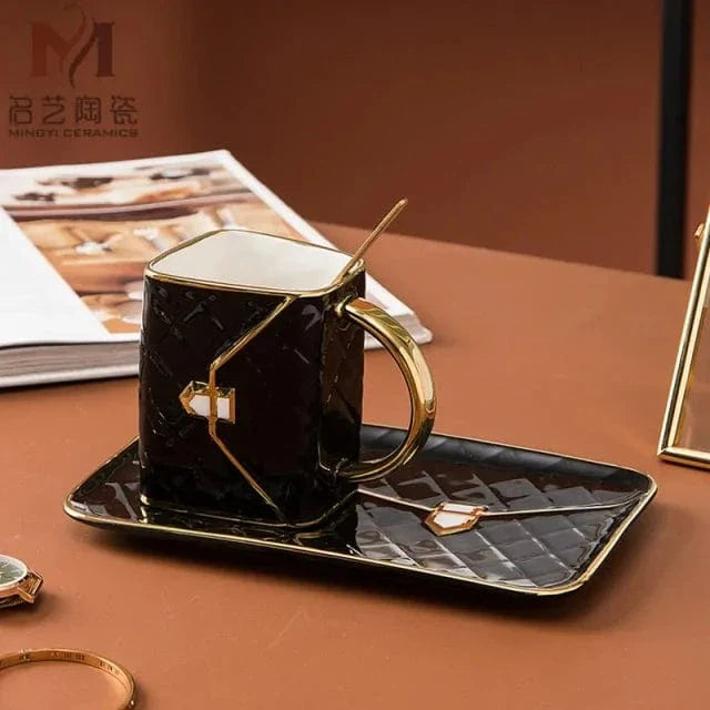 Luxe Noir Kaffeetassen-Set