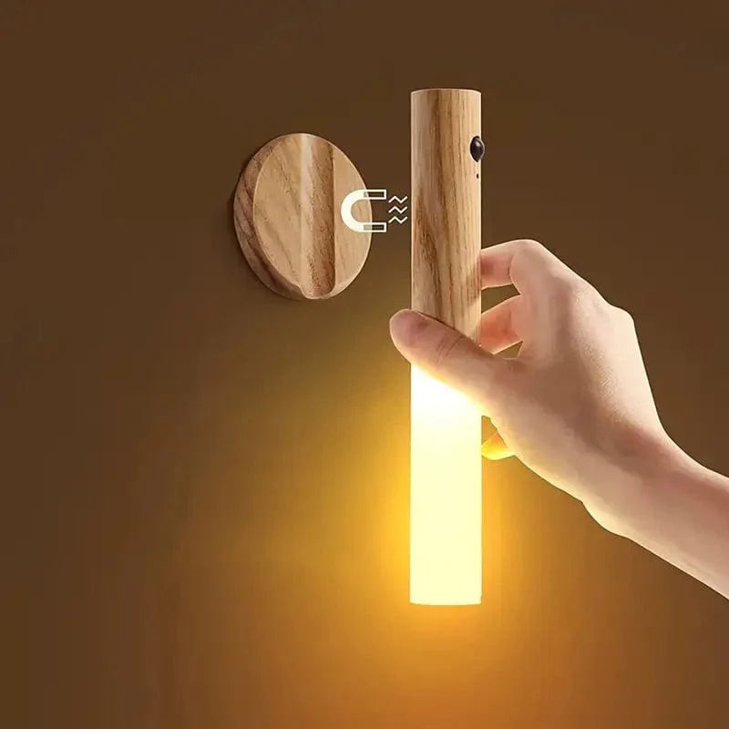 Holz Magnetische Wandlampe