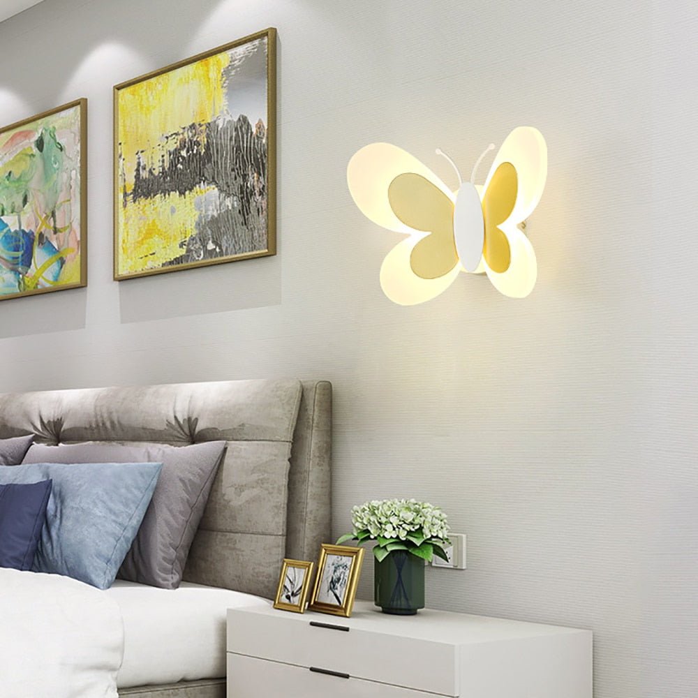 Schmetterlingsförmige Wandleuchte für Kinder | ButterflyGlow