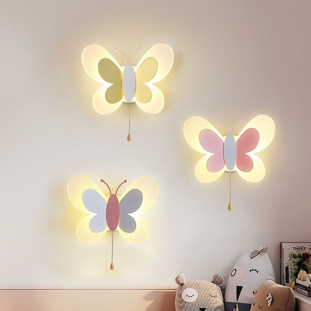 Schmetterlingsförmige Wandleuchte für Kinder | ButterflyGlow