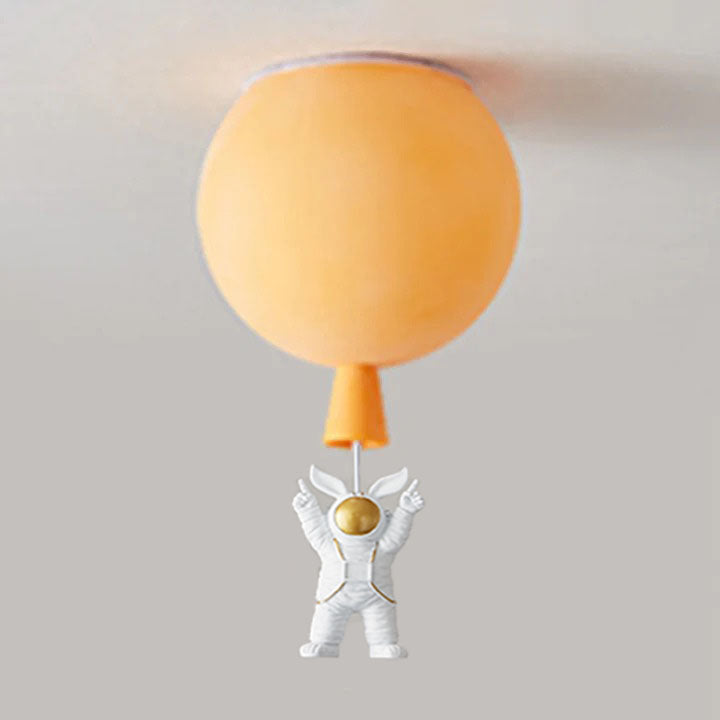Garduru Moderne Mond & Astronaut LED Deckenleuchte – Verspielt Weltraum-Themenlampe