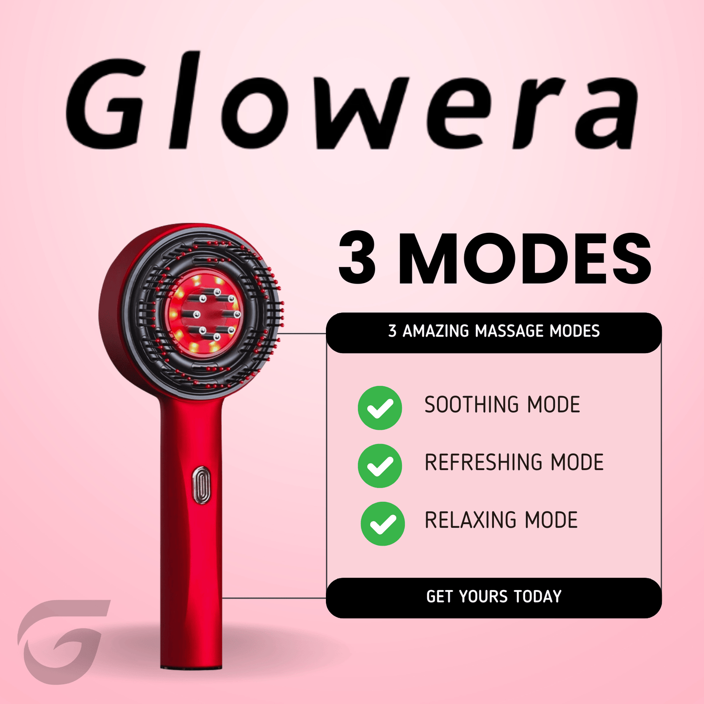 3-in-1 Rotlicht Kopfhautmassagegerät