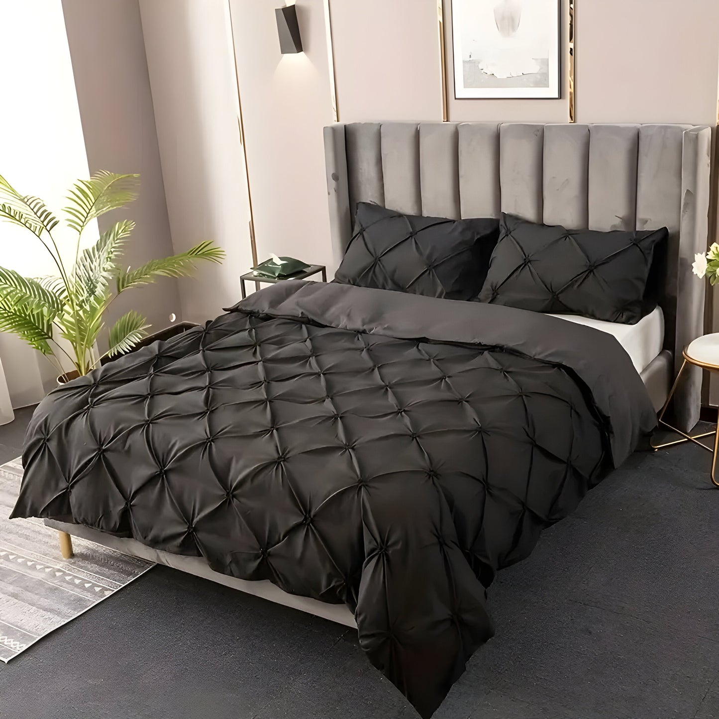 Garduru Duvet Set - Kneifen Quetschfalten-Bettdecke Set