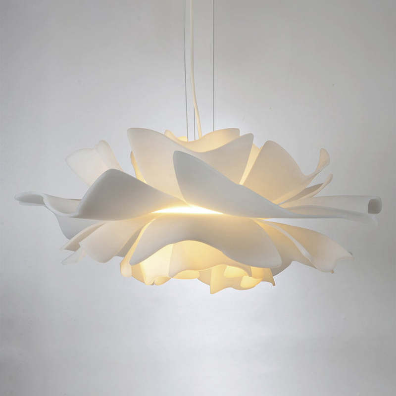 Suspension Bella Fleur - Moderne Lampe aus Metall und Acryl, Florales Design