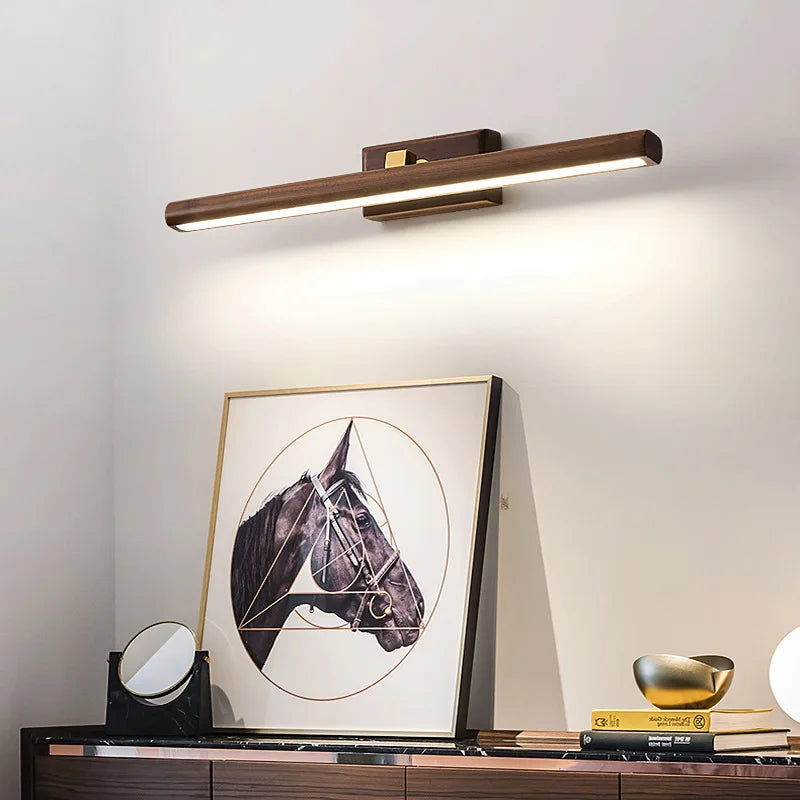 Spiegellampe Massivholz Persönlichkeit Lange Streifen Badezimmer Wandlampe