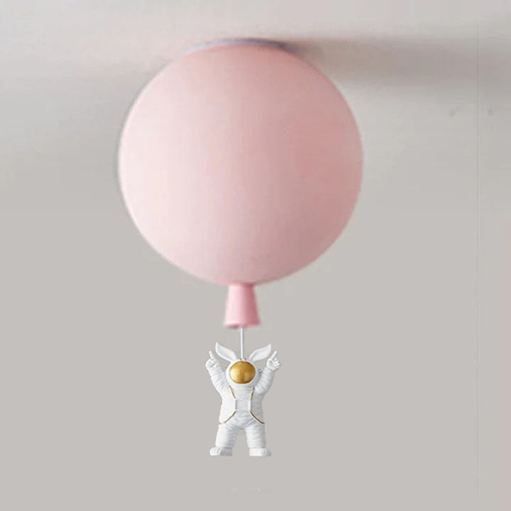 Garduru Moderne Mond & Astronaut LED Deckenleuchte – Verspielt Weltraum-Themenlampe