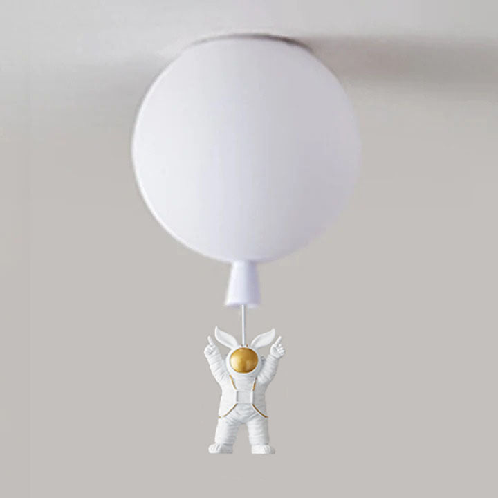 Garduru Moderne Mond & Astronaut LED Deckenleuchte – Verspielt Weltraum-Themenlampe